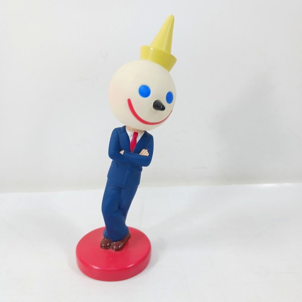 Vintage 2003 Jack in the Box Mascot Figure Blue Suit Bobblehead New Sealed